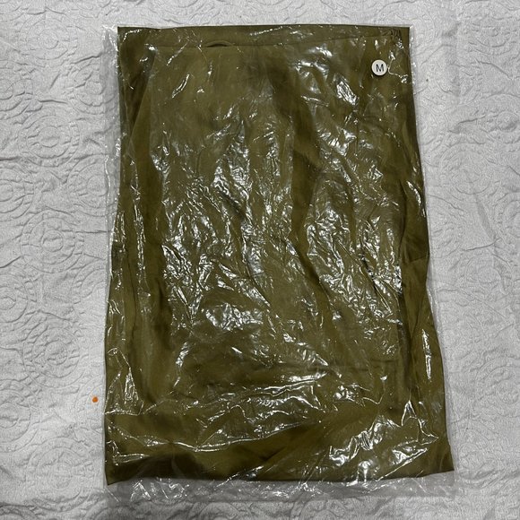 Reformation Adkins Silk Dress -+ Olive Oil - Picture 6 of 8